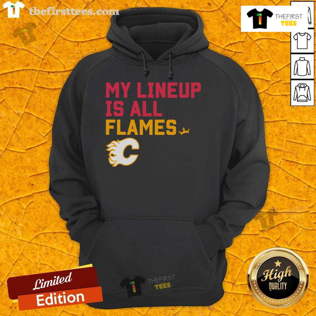 Top Calgary Flames My Lineup Hoodie showcasing team logo and stylish design, perfect for fans and casual wear.