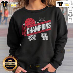 Top Houston Cougars Men's Basketball 2025 Big 12 Champions Sweatshirt, showcasing team pride and championship spirit.