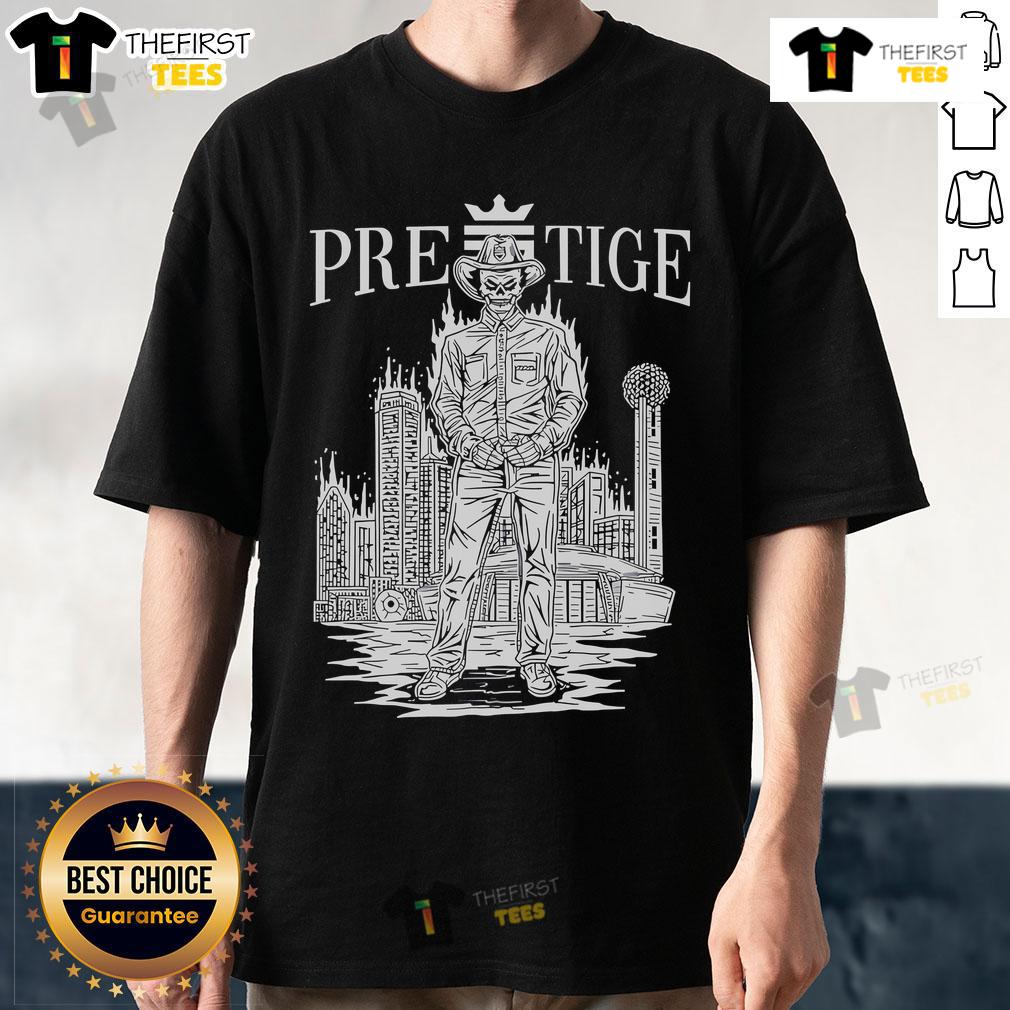 Top Prestige Dallas 2025 T-Shirt featuring a stylish design and bold logo, perfect for Dallas event enthusiasts.