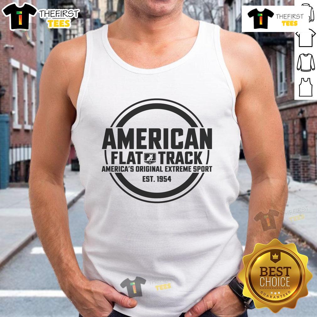 Official American Flat Track 1954 tank top, celebrating America's original extreme sport with a vintage design.
