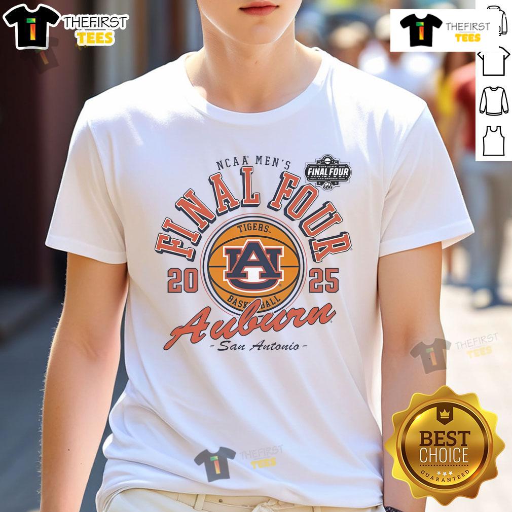 Official Auburn Tigers 2025 Final Four vintage basketball T-shirt featuring team colors and logo, perfect for fans.
