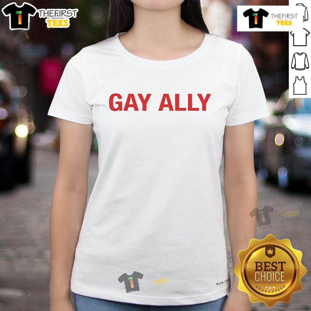 Official Azealia Banks Gay Ally Ladies Tee featuring vibrant design and bold typography celebrating LGBTQ+ pride.