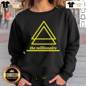 Alt Text: Official The Millionaire Triangle Sweatshirt featuring a stylish design in black with a bold triangle logo.