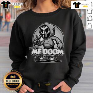 Premium MF Doom The Villain Sweatshirt featuring iconic artwork and stylish design for fans of hip-hop fashion.
