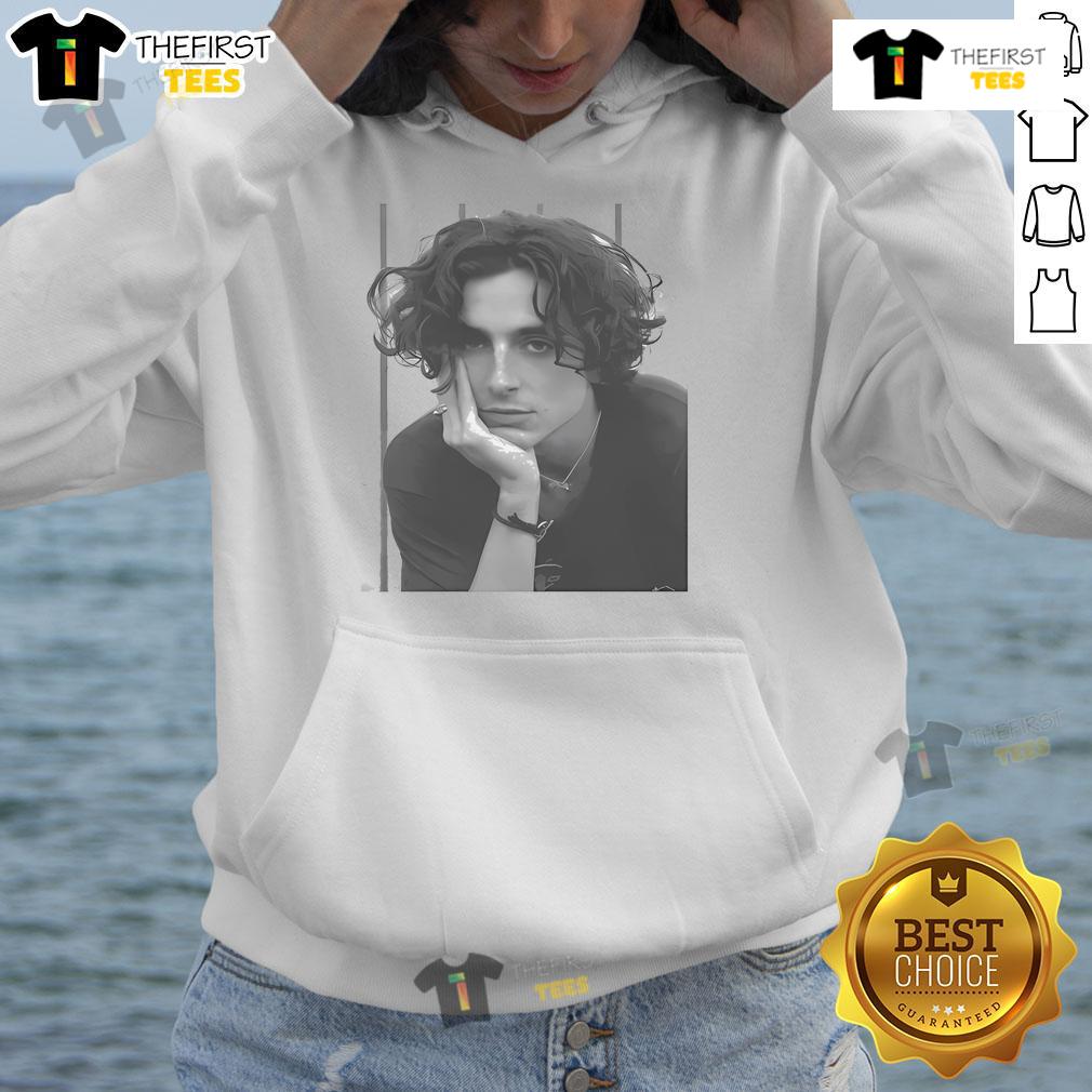 Stylish portrait of Timothe Chalamet wearing a hoodie, showcasing his iconic look and charisma.
