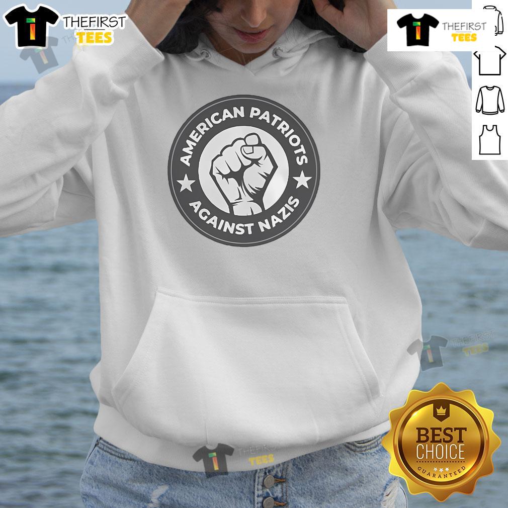 Nice American Patriots Against Nazis Hoodie featuring bold graphics, perfect for showing support and solidarity.