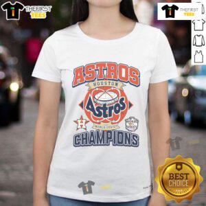 Stylish Houston Astros ladies tee with 'You Only Live Once, Live It as an Astros Fan' slogan, perfect for game day.