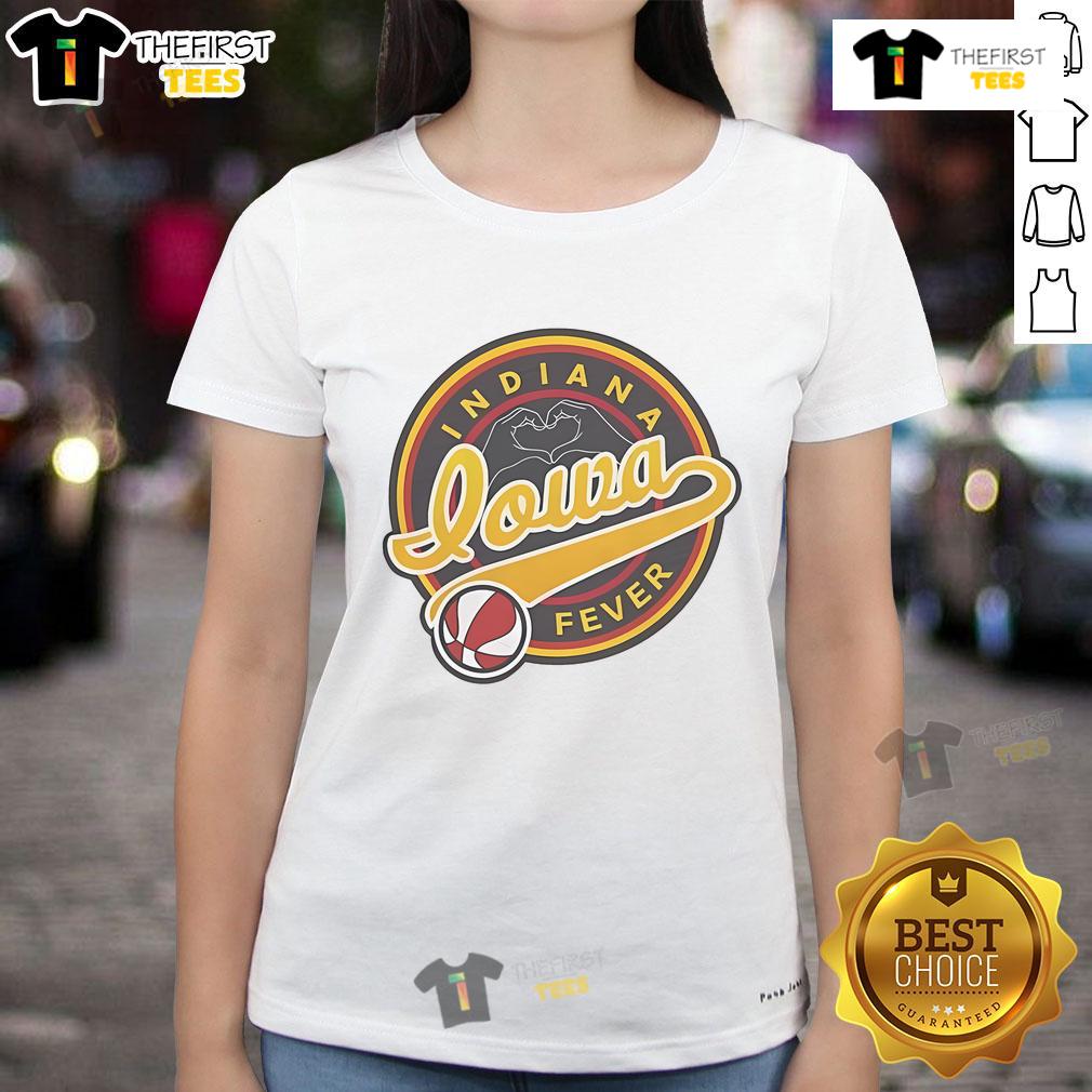 Nice Indiana Fever Iowa ladies tee featuring vibrant team colors and logo, perfect for fans and casual wear.