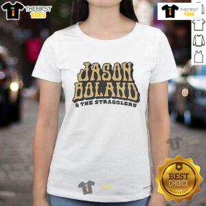 Nice Jason Boland & The Stragglers logo on a stylish ladies tee, perfect for fans of country music.
