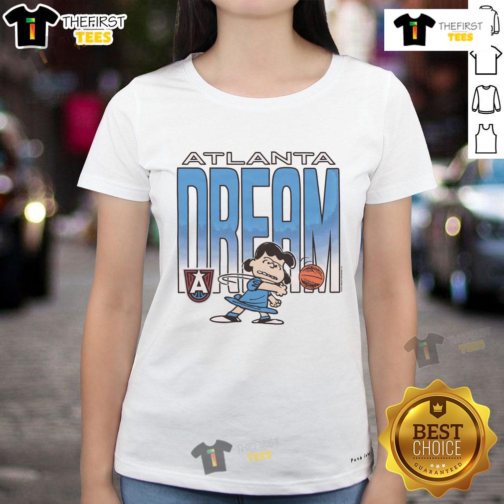 Nice Peanuts Lucy X Atlanta Dream Ladies Tee featuring vibrant graphic design and comfortable fit for fans.