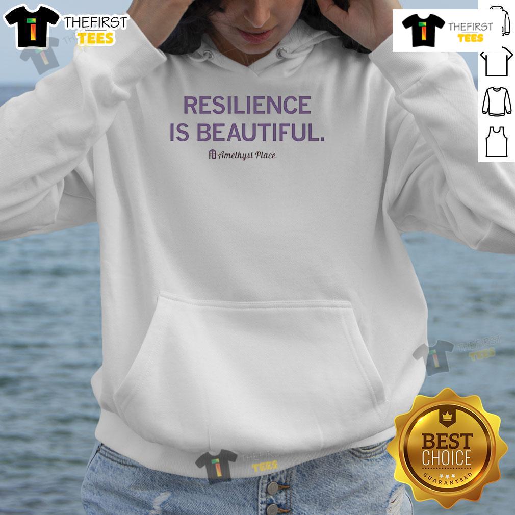 Nice Resilience is Beautiful Amethyst Place Hoodie featuring vibrant purple color and stylish design, perfect for cozy wear.