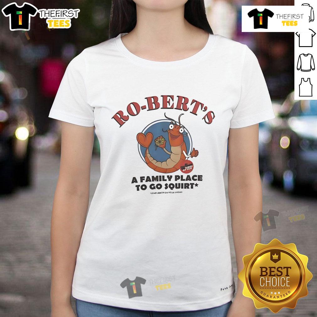Nice Ro-Berts family-friendly squirt ladies tee featuring vibrant design and comfortable fit for casual outings.