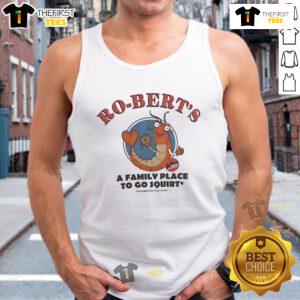 Nice Ro-Berts A Family Place To Go squirt tank top featuring vibrant colors and playful design for summer fun.