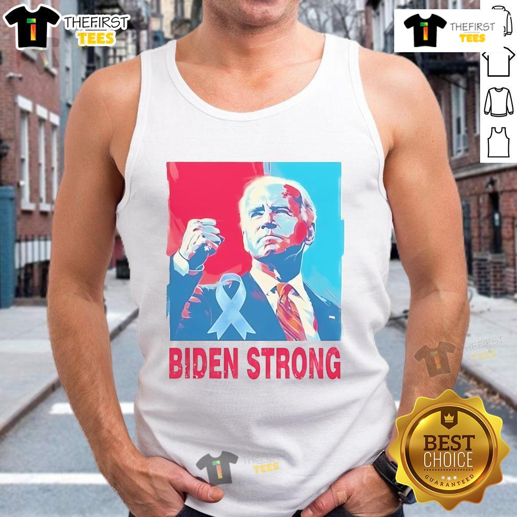 Official Biden Strong Support Tank Top featuring Joe Biden in the fight against prostate cancer, promoting awareness and unity.