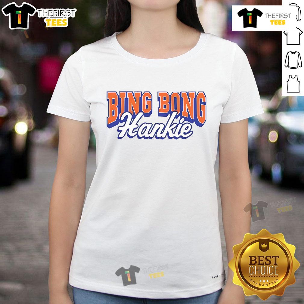 Alt Text: Official Bing Bong Hankie Ladies Tee featuring a stylish design and comfortable fit for everyday wear.