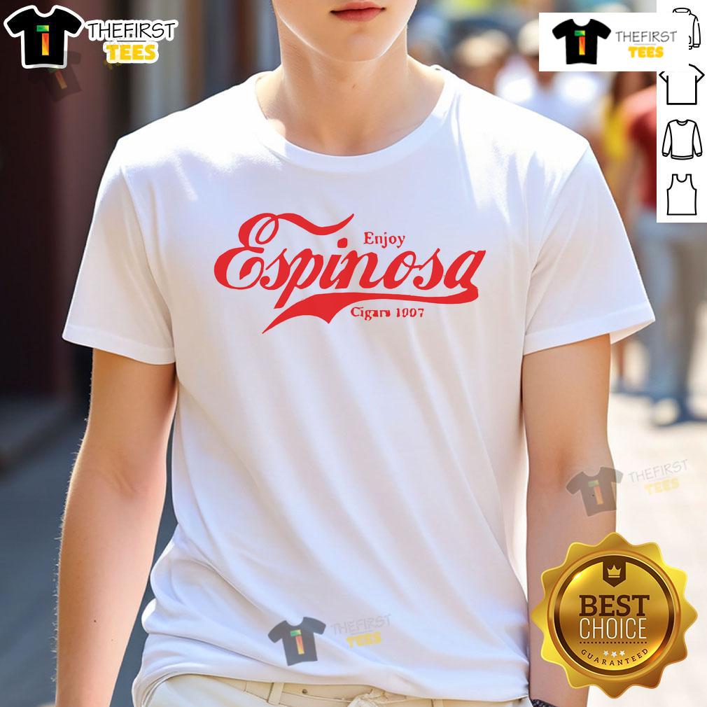 Official Enjoy Espinosa Cigars 1997 T-Shirt featuring a stylish design, perfect for cigar enthusiasts and collectors.