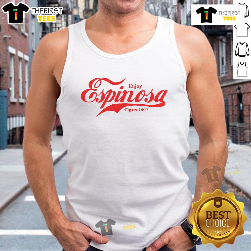 Official Enjoy Espinosa Cigars 1997 tank top featuring a stylish design and vibrant colors for cigar enthusiasts.