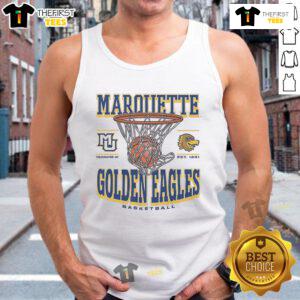 Official Marquette Golden Eagles Game Time Tank Top in navy, perfect for showing team spirit at games and events.