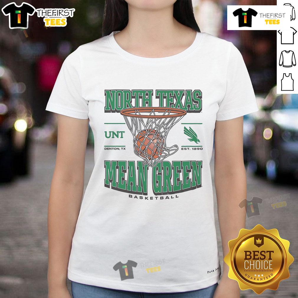 Official North Texas Mean Green Game Time Ladies Tee featuring vibrant colors and team logo, perfect for game day.