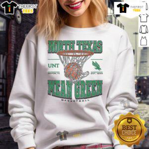 Official North Texas Mean Green Game Time Sweatshirt featuring team logo and vibrant green color for fans.