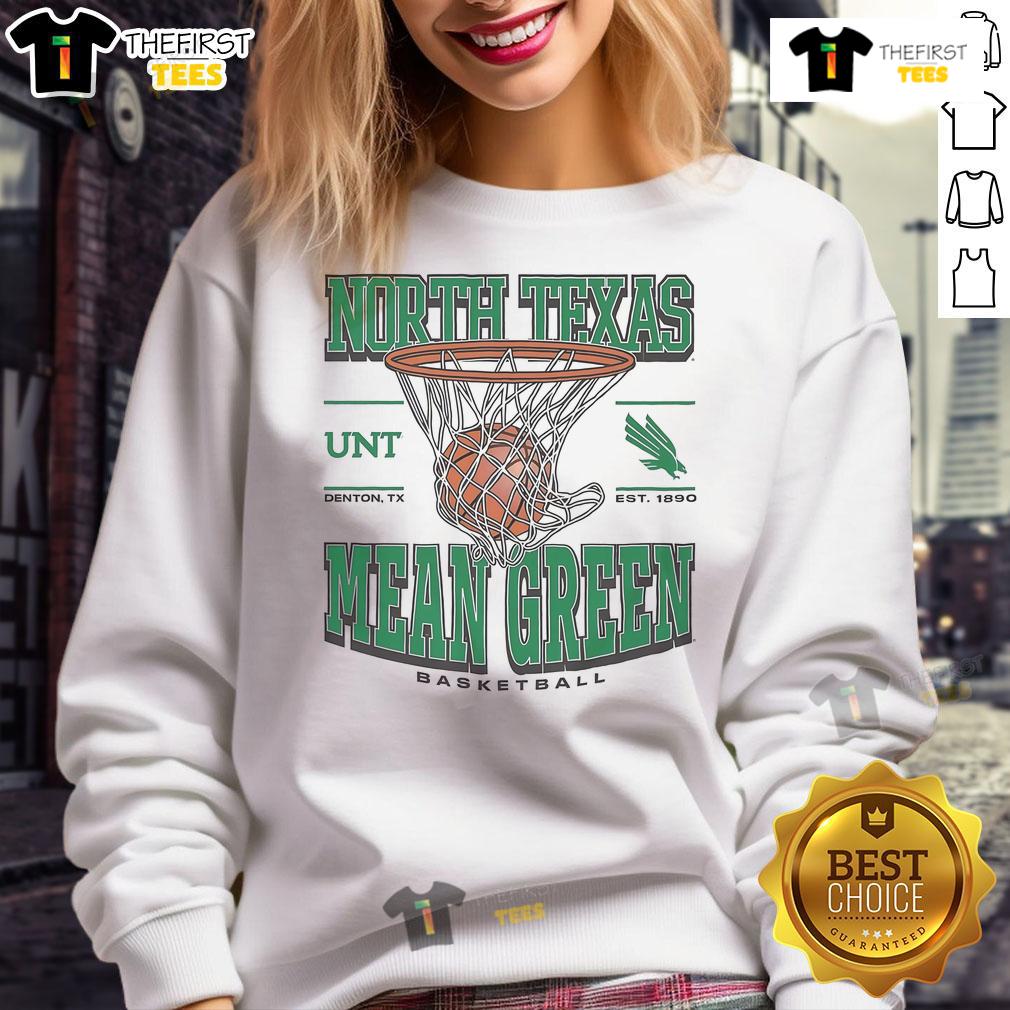 Official North Texas Mean Green Game Time Sweatshirt featuring team logo and vibrant green color for fans.