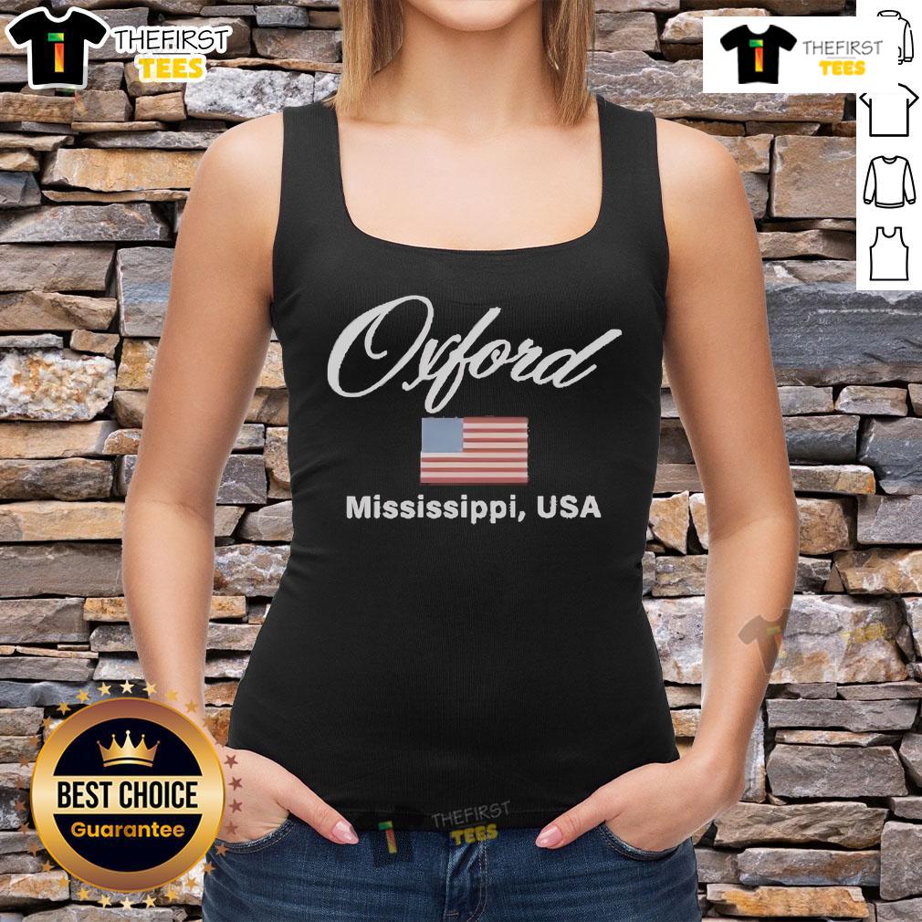 Official Ole Miss Oxford vintage flag embroidered tank top showcasing school spirit and style for fans.