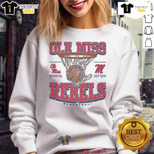 Official Ole Miss Rebels Game Time Sweatshirt in navy blue with logo, perfect for supporting your team on game day.