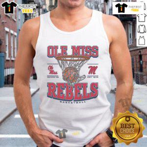 Official Ole Miss Rebels Game Time Tank Top in red, featuring team logo and stylish design for fans and game day wear.