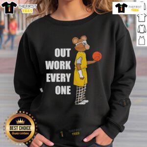 Official Outwork Everyone Bear Basketball Sweatshirt in black, featuring a stylish bear graphic and comfortable fit.