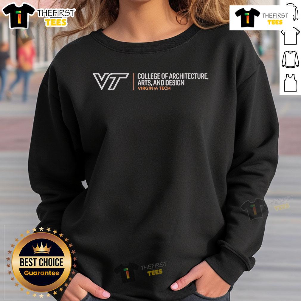 Official Summit Sportswear Virginia Tech Hokies maroon sweatshirt for College of Architecture, Arts, and Design.