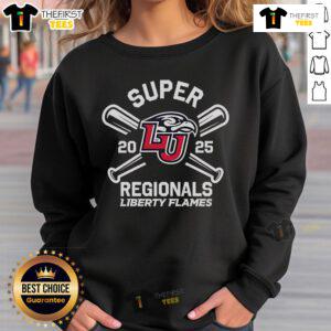 Official Liberty Flames Nike Softball Sweatshirt showcasing team spirit and style for Super Regionals fans.