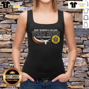 Official Texas Longhorns women's softball 2025 CWS bound tank top in burnt orange, perfect for game day.