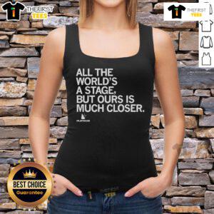 Official Playhouse All The World's A Stage Tank Top featuring a unique design for theater enthusiasts.