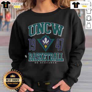 Official UNC Wilmington Seahawks Basketball 1947 sweatshirt featuring team colors and logo, perfect for fans.