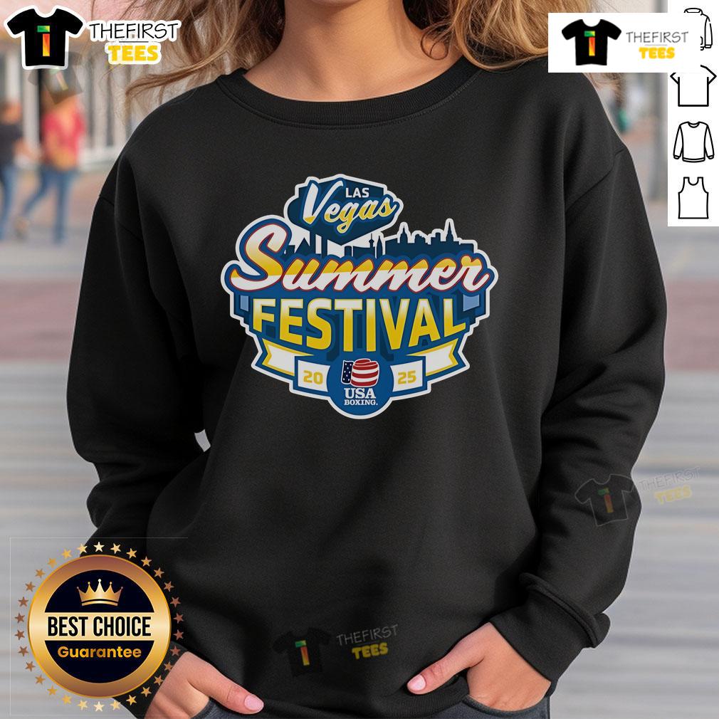 Official USA Boxing 2025 Las Vegas Summer Festival sweatshirt, featuring a vibrant design and comfortable fit for fans.