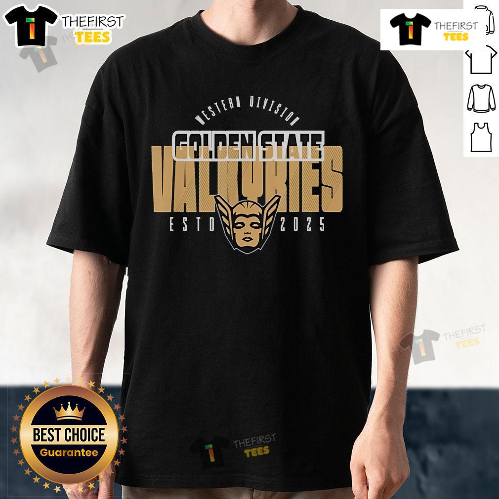 Official WNBA Golden State Valkyries Block City 2025 T-Shirt featuring team logo and vibrant design for fans.
