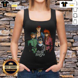 Official Yu Yu Hakusho vintage tank top featuring iconic characters and retro design for anime fans.