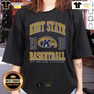 Alt Text: Original Kent State Golden Flashes basketball ladies tee featuring vibrant team colors and logo, perfect for fans.