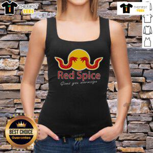 Original Red Spice 'Give You Wormsign' tank top featuring bold graphics and a stylish design for fans of unique apparel.