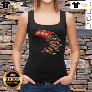 Cute candy cat tank top featuring original kittens design, perfect for cat lovers and casual summer outfits.