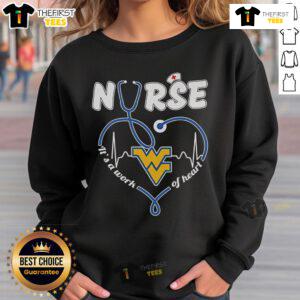 Original West Virginia Nurse 'It's a Work of Heart' sweatshirt showcasing a heartfelt design for dedicated nurses.