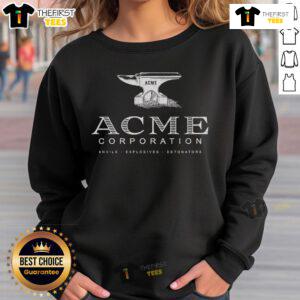 Premium ACME Corporation Anvils Explosives Detonators Sweatshirt featuring a bold graphic design and comfortable fit.