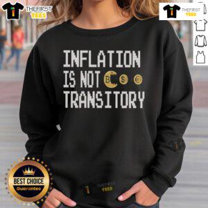 Premium Inflation Is Not Transitory Sweatshirt featuring a bold graphic design, perfect for economic awareness and style.