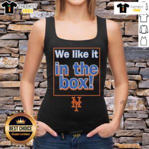 Premium New York Mets We Like It In The Box Tank Top featuring team logo and stylish design for baseball fans.