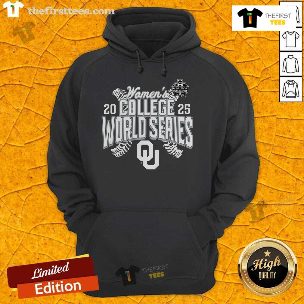 Premium Oklahoma Sooners 2025 NCAA Softball Women's College World Series hoodie in red, perfect for fans.