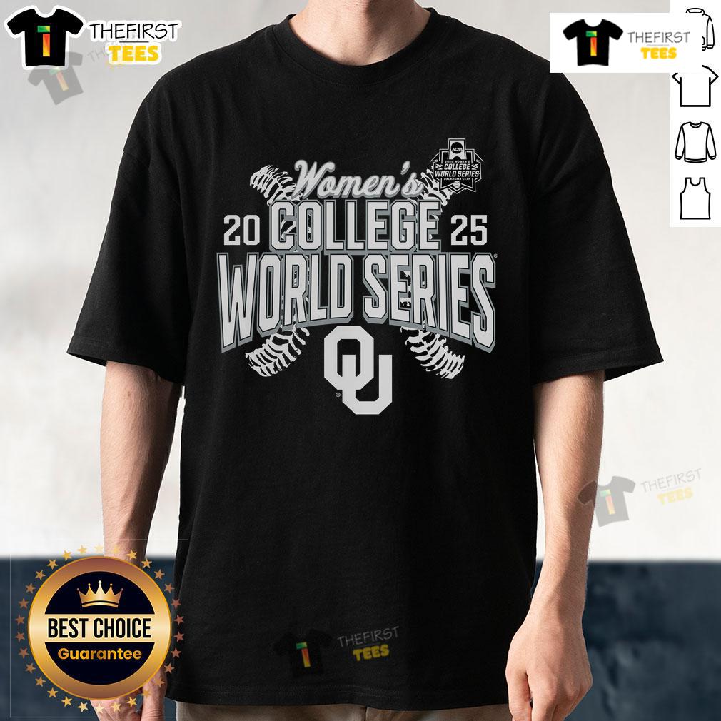 Premium Oklahoma Sooners 2025 NCAA Softball Women's College World Series T-Shirt featuring bold team graphics.