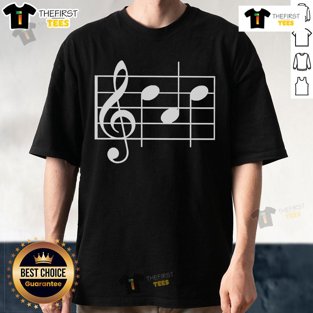 Pretty Musical Notes T-Shirt featuring colorful notes on a stylish design, perfect for music lovers and casual wear.