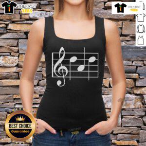 Stylish Pretty Musical Notes Tank Top featuring vibrant music notes design, perfect for music lovers and casual wear.