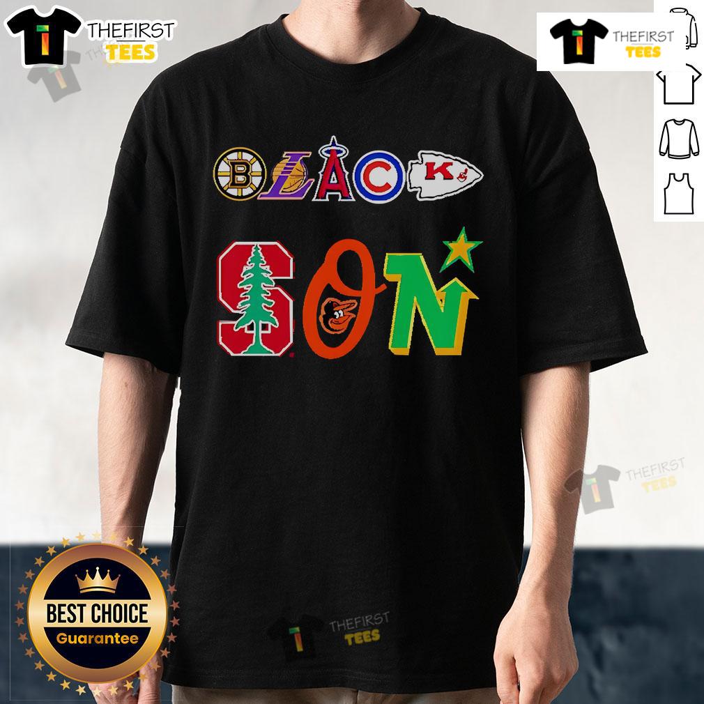Alt Text: Stylish Top Blackson Slcjersey T-Shirt in black, perfect for casual wear and showcasing modern fashion trends.