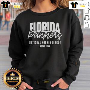 Top Florida Panthers National Hockey League sweatshirt since 1993, featuring team logo and vibrant colors.